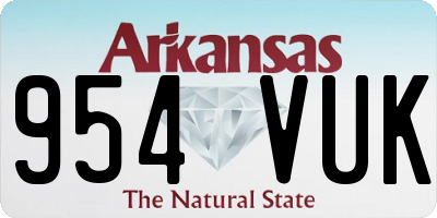 AR license plate 954VUK