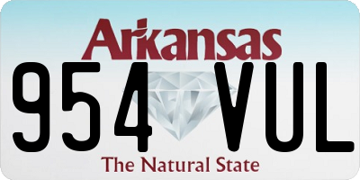 AR license plate 954VUL