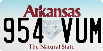 AR license plate 954VUM