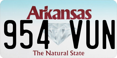 AR license plate 954VUN