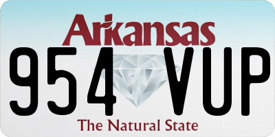 AR license plate 954VUP