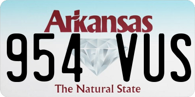 AR license plate 954VUS
