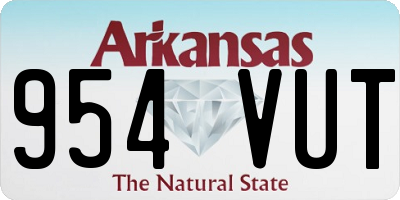 AR license plate 954VUT