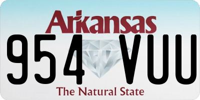 AR license plate 954VUU