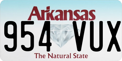AR license plate 954VUX