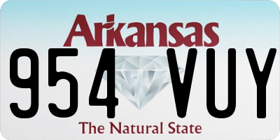AR license plate 954VUY