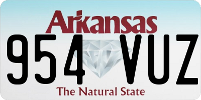 AR license plate 954VUZ