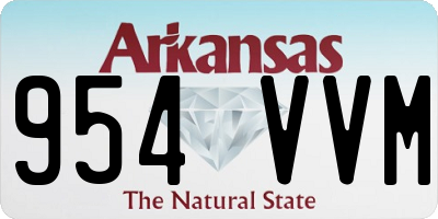 AR license plate 954VVM