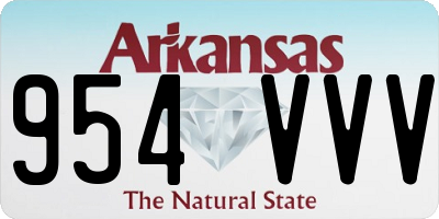 AR license plate 954VVV