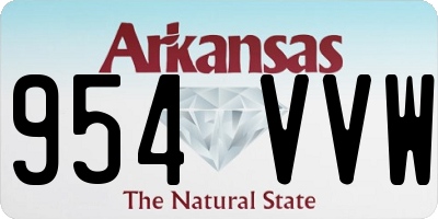 AR license plate 954VVW