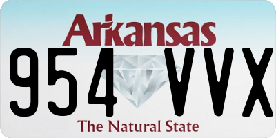 AR license plate 954VVX