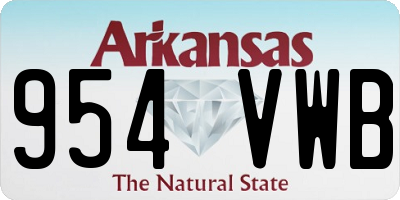 AR license plate 954VWB