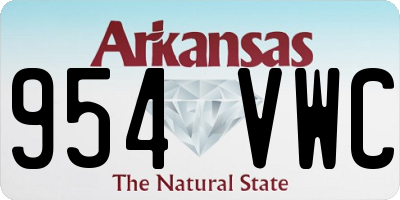 AR license plate 954VWC