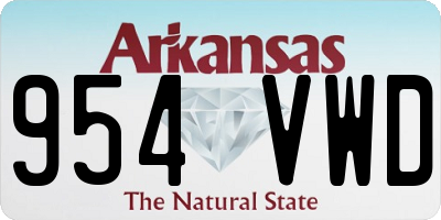 AR license plate 954VWD