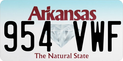 AR license plate 954VWF