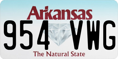 AR license plate 954VWG