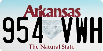 AR license plate 954VWH