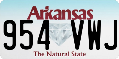 AR license plate 954VWJ