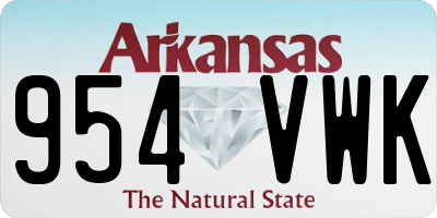 AR license plate 954VWK