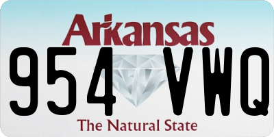 AR license plate 954VWQ
