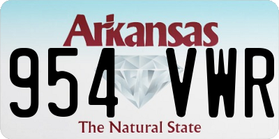 AR license plate 954VWR