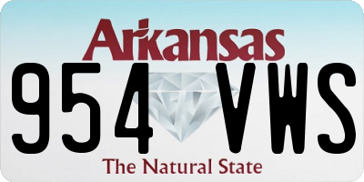 AR license plate 954VWS