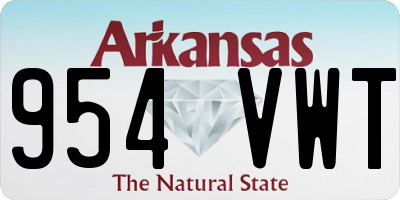 AR license plate 954VWT