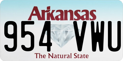 AR license plate 954VWU