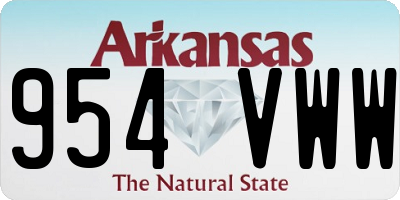 AR license plate 954VWW