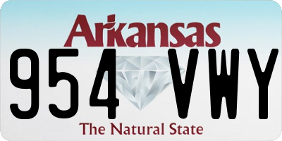 AR license plate 954VWY