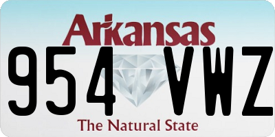 AR license plate 954VWZ