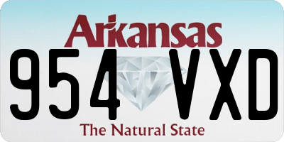 AR license plate 954VXD