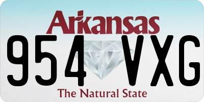 AR license plate 954VXG