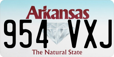 AR license plate 954VXJ