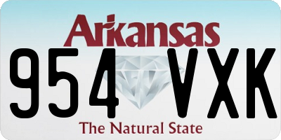 AR license plate 954VXK