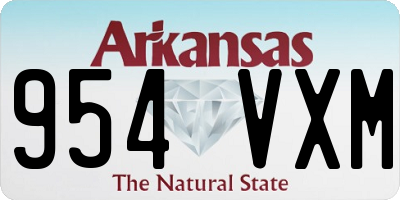 AR license plate 954VXM