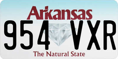 AR license plate 954VXR