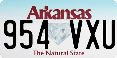 AR license plate 954VXU