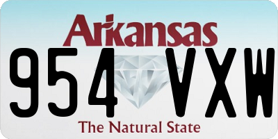 AR license plate 954VXW