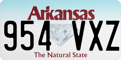 AR license plate 954VXZ