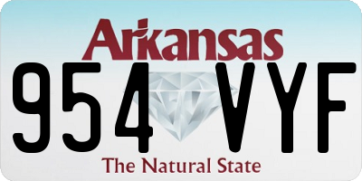 AR license plate 954VYF