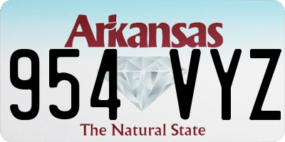 AR license plate 954VYZ