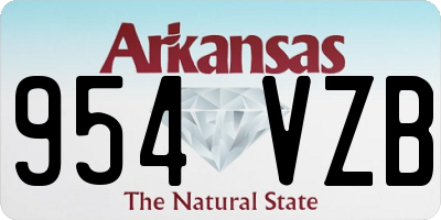 AR license plate 954VZB