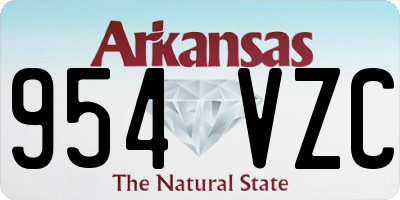 AR license plate 954VZC