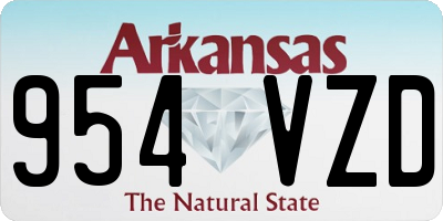 AR license plate 954VZD