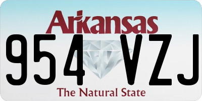AR license plate 954VZJ