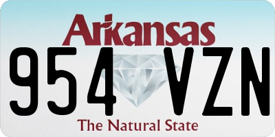AR license plate 954VZN
