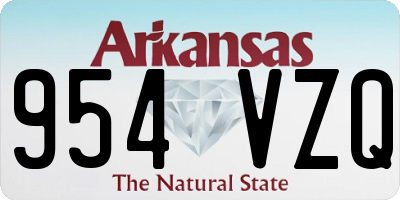 AR license plate 954VZQ