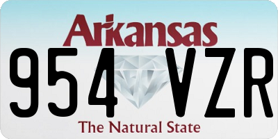 AR license plate 954VZR