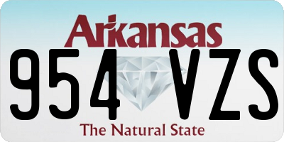 AR license plate 954VZS